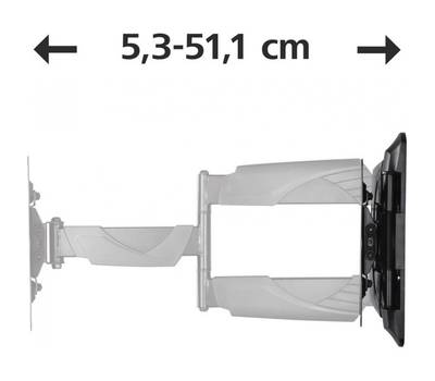 ТВ Кронштейн HAMA H-118665 черный 10"-48" макс.25кг настенный поворот и наклон