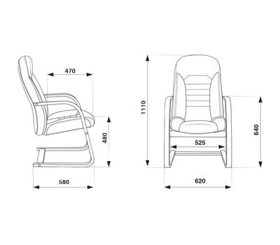 Офисное кресло БЮРОКРАТ T-9923WALNUT-AV низкая спинка черный кожа