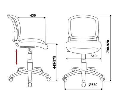 Офисное кресло БЮРОКРАТ CH-296NX спинка сетка темно-серый сиденье серый 15-48