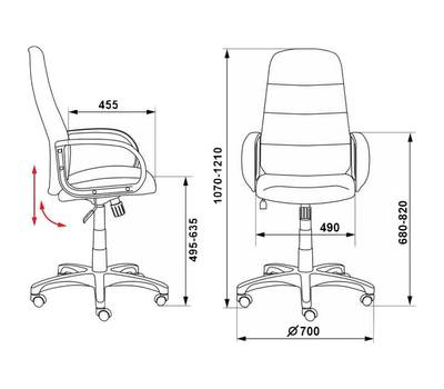 Офисное кресло БЮРОКРАТ CH-808AXSN черный искусст.кожа/ткань