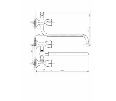 Смеситель для ванны FAUZT FZs-511-17