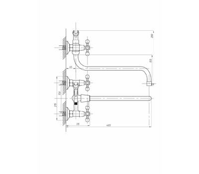 Смеситель для ванны FAUZT FZs-471-54