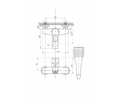 Смеситель для ванны FAUZT FZs-W61