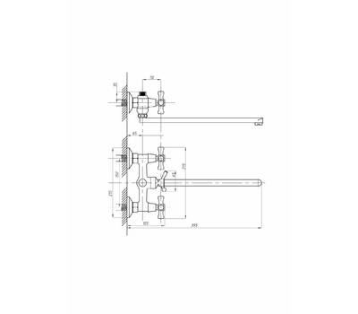 Смеситель для ванны FAUZT FZs-421-07