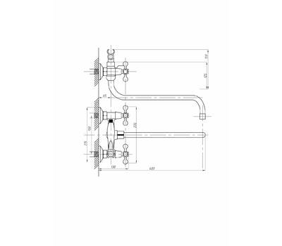 Смеситель для ванны FAUZT FZs-701-32