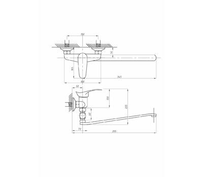 Смеситель для ванны FAUZT FZs-614-116