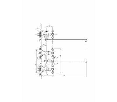 Смеситель для ванны FAUZT FZs-421-54