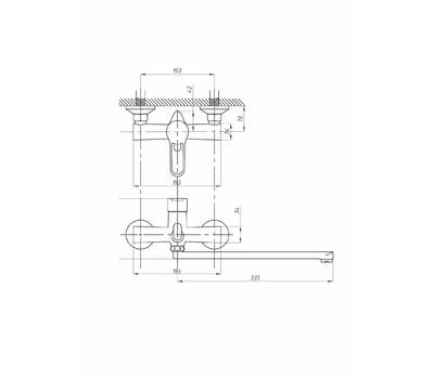 Смеситель для ванны FAUZT FZs-240-B100