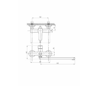 Смеситель для ванны FAUZT FZs-240-B101