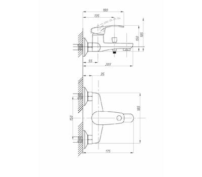 Смеситель для ванны FAUZT FZs-840-115