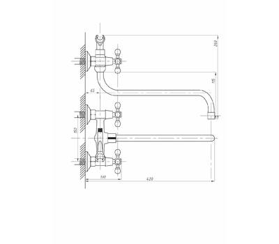 Смеситель для ванны FAUZT FZs-511-54