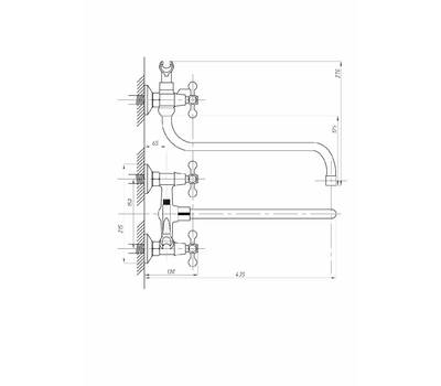 Смеситель для ванны FAUZT FZs-435-32