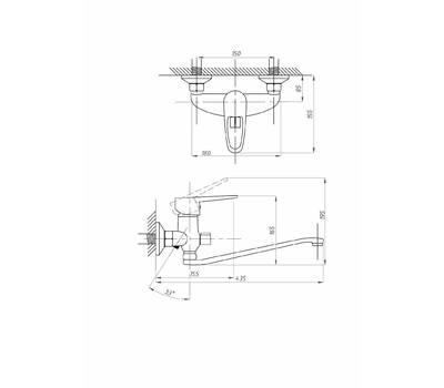 Смеситель для ванны FAUZT FZs-888-126