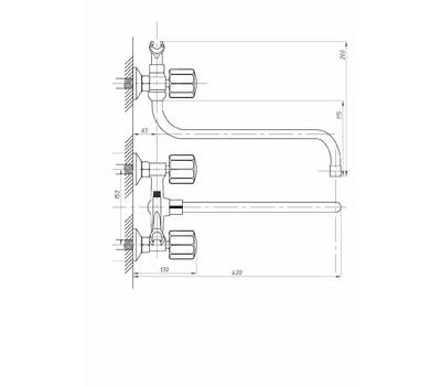 Смеситель для ванны FAUZT FZs-511-63