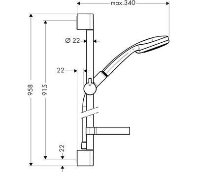 Душевой гарнитур Hansgrohe 17 663