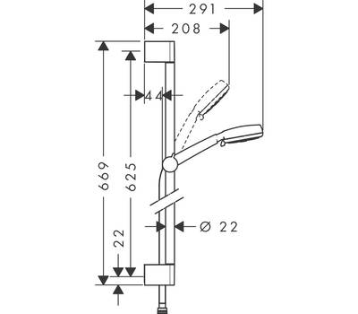 Душевой гарнитур Hansgrohe 26650400