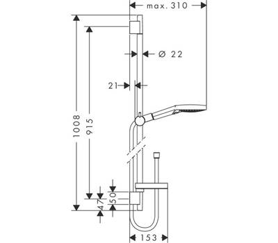 Душевой гарнитур Hansgrohe 21 703