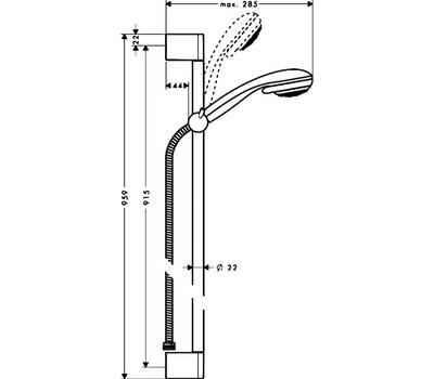 Душевой гарнитур Hansgrohe 21 704