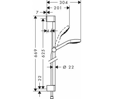 Душевой гарнитур Hansgrohe 26564400