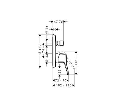 Смеситель для ванны Hansgrohe 31485000