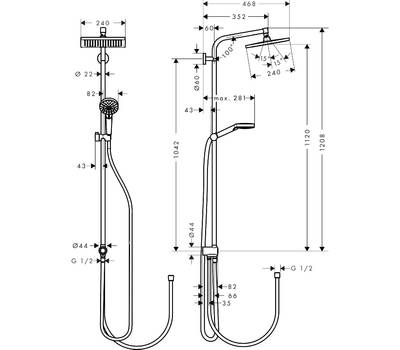 Душевой гарнитур Hansgrohe 27 289 000