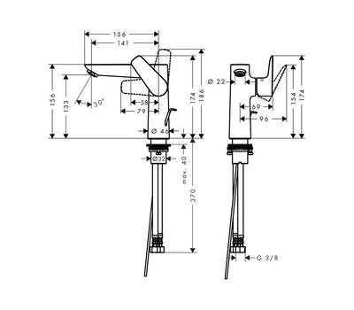 Смеситель для умывальника Hansgrohe 71 754 700