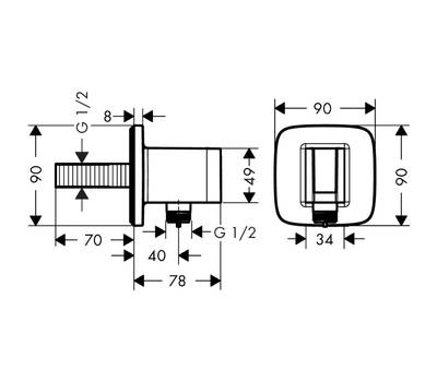 Шланговое подсоединение Hansgrohe 26 485 000