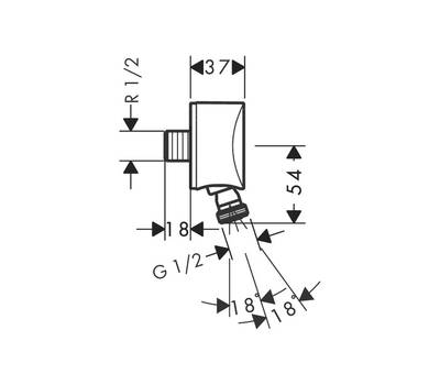 Подключение для шланга Hansgrohe 27 506 000