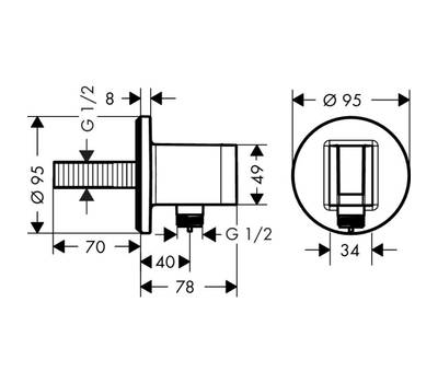 Подключение для шланга Hansgrohe 26 487 000