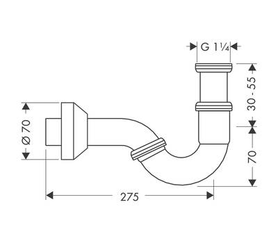 Сифон для биде Hansgrohe 55237000