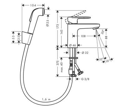 Смеситель для умывальника Hansgrohe 71 215 000