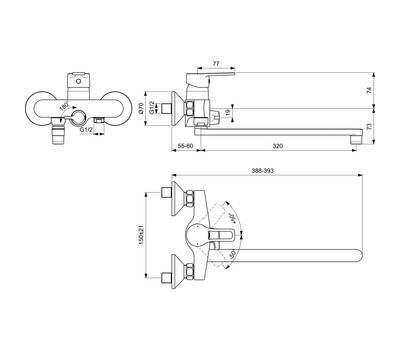 Смеситель для ванны VIDIMA BA400AA