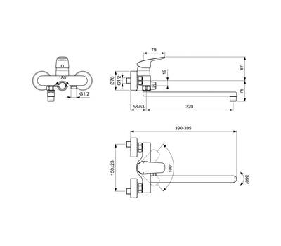 Смеситель для ванны IDEAL B1741AA