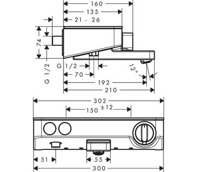 Смеситель для ванны Hansgrohe 13 151 400