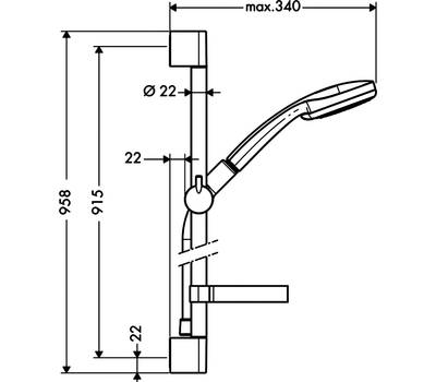 Душевой гарнитур Hansgrohe 27 724 000