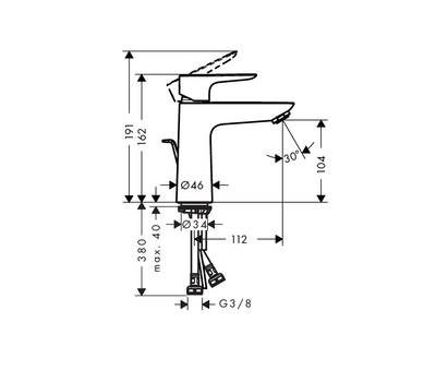 Смеситель для умывальника Hansgrohe 71 710 990