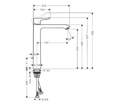 Смеситель для умывальника Hansgrohe 31 082 000