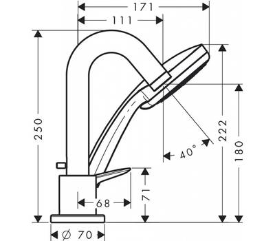 Смеситель для ванны Hansgrohe 71 313 000