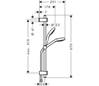 Душевой гарнитур Hansgrohe 26 717 400