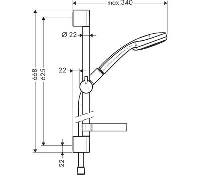 Душевой гарнитур Hansgrohe 27 717 000