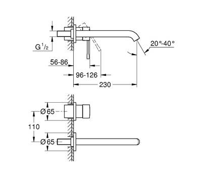 Смеситель для умывальника GROHE 19 967 001