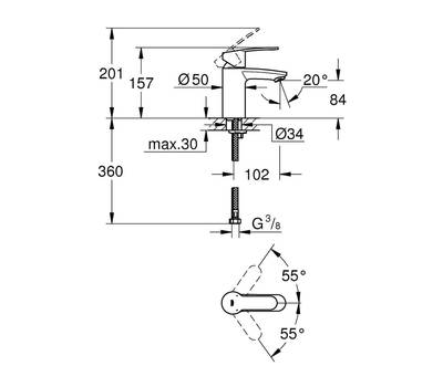 Смеситель для умывальника GROHE 3246820E