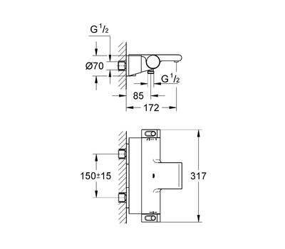 Смеситель для ванны GROHE 34 464 001