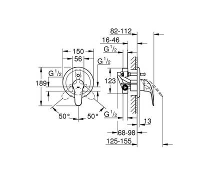 Смеситель для ванны GROHE 32 747 000