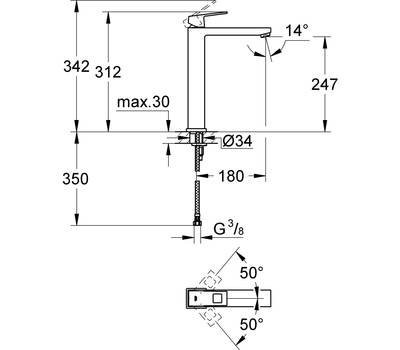 Смеситель для умывальника GROHE 23 406 000