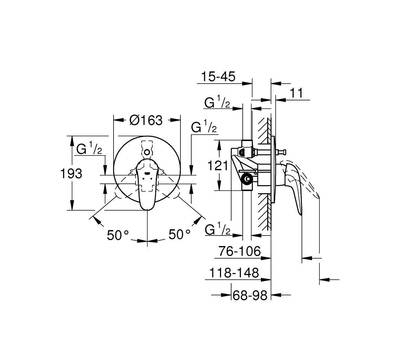 Смеситель для ванны GROHE 23 730 003