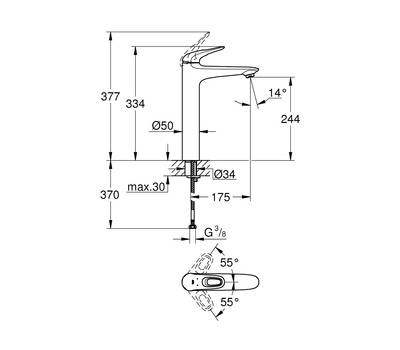 Смеситель для умывальника GROHE 23570LS3