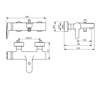 Смеситель для ванны IdealStandard B9921AA