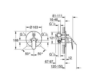 Смеситель для ванны GROHE 32 879 000