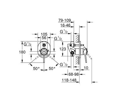 Смеситель для ванны GROHE 29 047 000